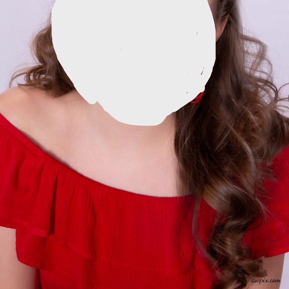 One Clothing Red Ruffled Off-Shoulder Blouse - Picture 3 of 5